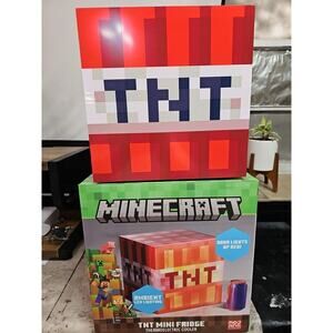 Minecraft Red TNT x9 Can Mini Fridge 6.7L x1 Door Ambient LED Lighting